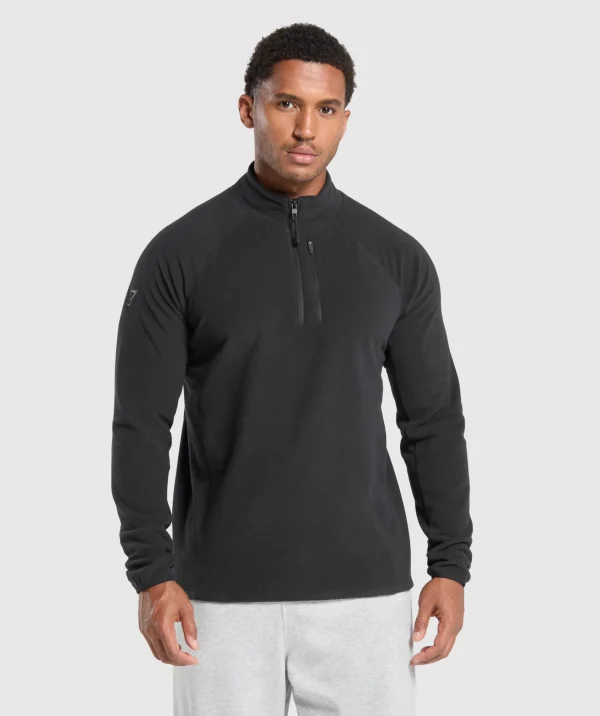 Discount Gymshark Fleece 1/4 Zip Black