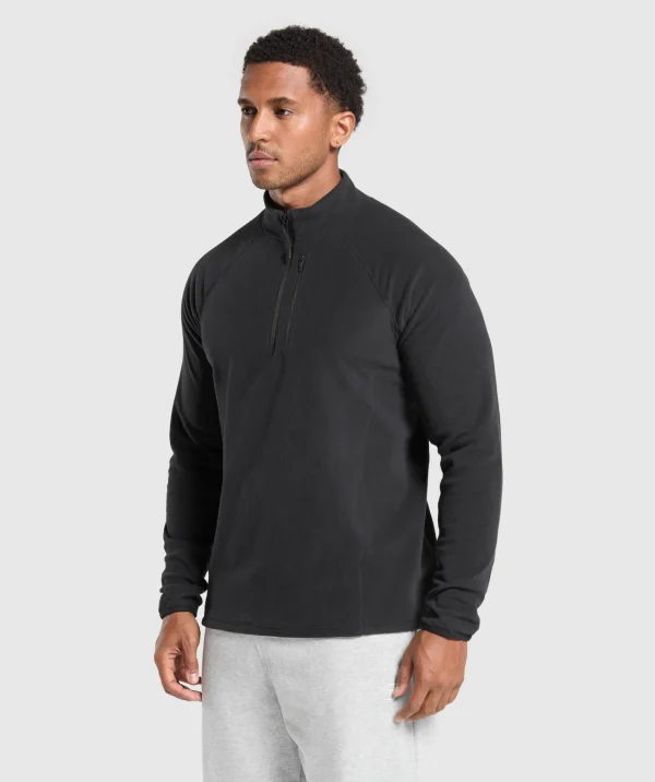 Discount Gymshark Fleece 1/4 Zip Black