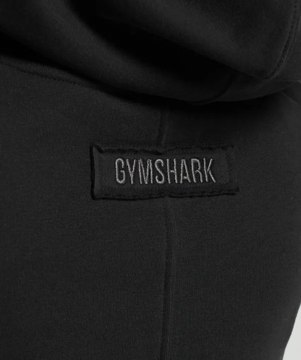 Best Gymshark Fleece Crop Pullover Black