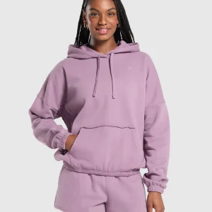 Hot Gymshark Fleece Oversized Hoodie SoftPurple