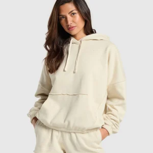 Fashion Gymshark Fleece Oversized Hoodie EcruWhite