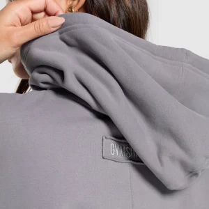 Online Gymshark Fleece Oversized Hoodie MediumGrey