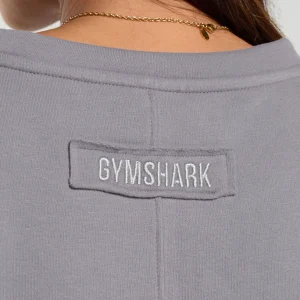 Outlet Gymshark Fleece Oversized Sweatshirt MediumGrey