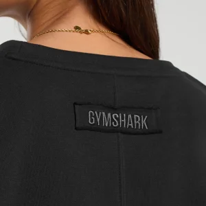 New Gymshark Fleece Oversized Sweatshirt Black