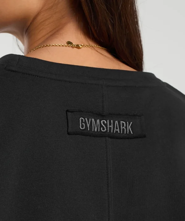 New Gymshark Fleece Oversized Sweatshirt Black