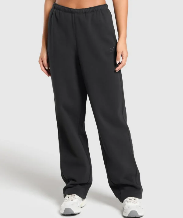 Best Gymshark Fleece Straight Leg Joggers Black