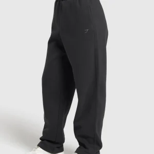 Best Gymshark Fleece Straight Leg Joggers Black