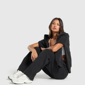 Best Gymshark Fleece Straight Leg Joggers Black