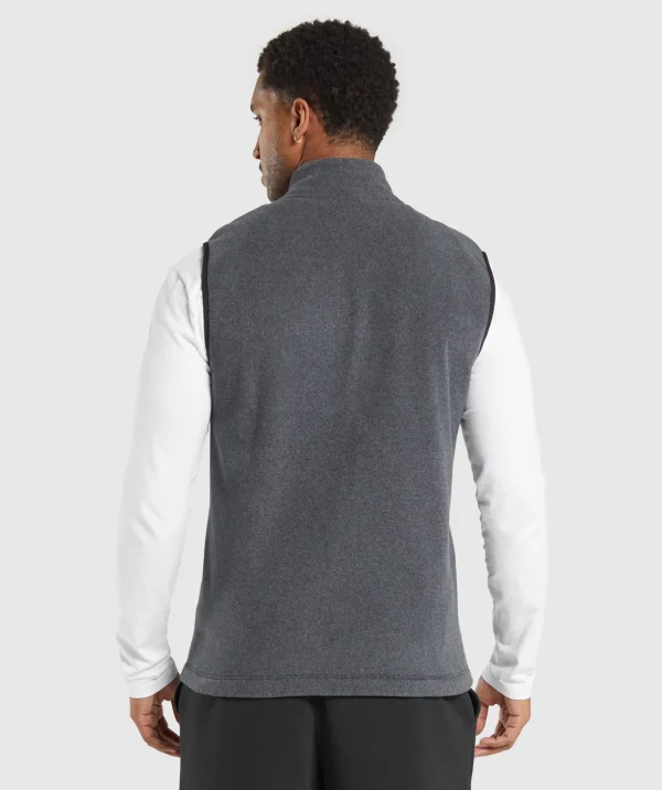 Best Gymshark Fleece Vest Black/GraphiteGrey