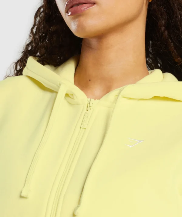 Online Gymshark Fleece Zip Hoodie RefreshYellow