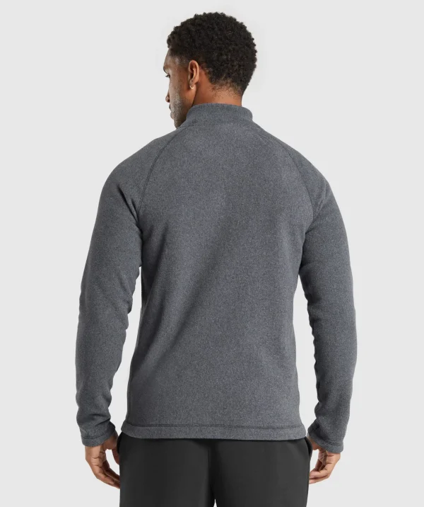 Discount Gymshark Fleece Zip Through Jacket Black/GraphiteGrey