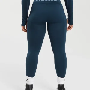 Clearance Gymshark Flex High Waisted Leggings Navy/DenimBlue