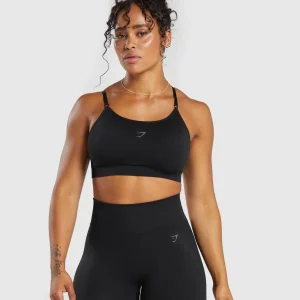 New Gymshark Flex Strappy Sports Bra Black