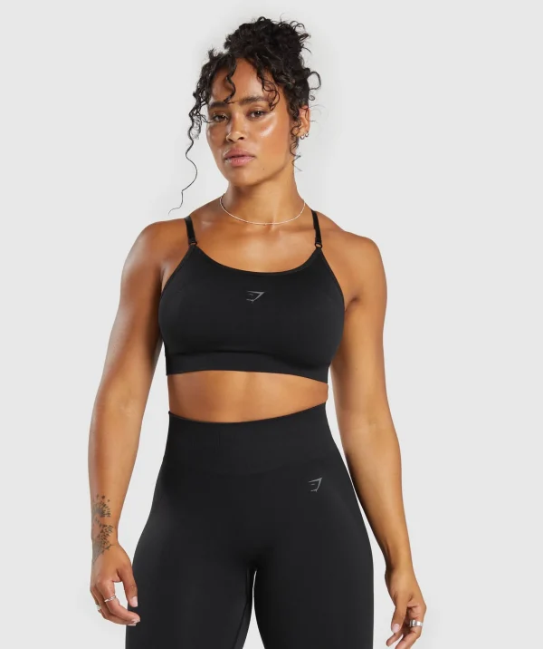 New Gymshark Flex Strappy Sports Bra Black