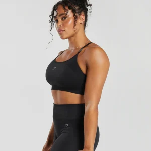 New Gymshark Flex Strappy Sports Bra Black