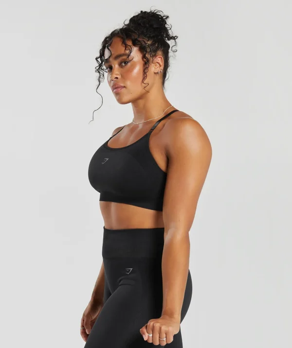 New Gymshark Flex Strappy Sports Bra Black