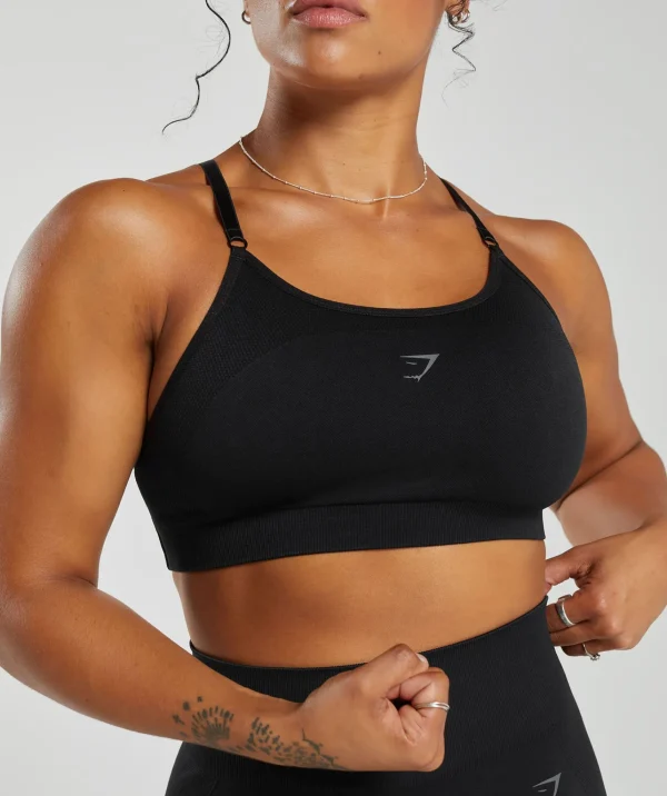 New Gymshark Flex Strappy Sports Bra Black