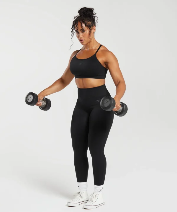 New Gymshark Flex Strappy Sports Bra Black