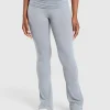 Best Gymshark Foldover Flared Leggings DenimGrey