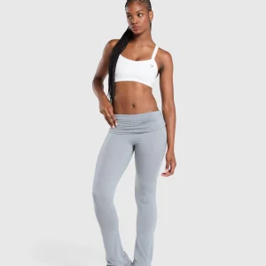 Best Gymshark Foldover Flared Leggings DenimGrey