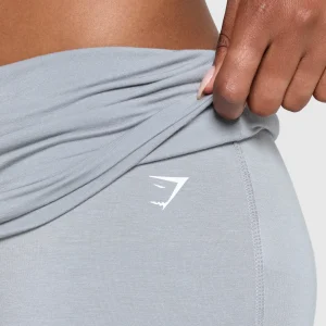 Best Gymshark Foldover Flared Leggings DenimGrey