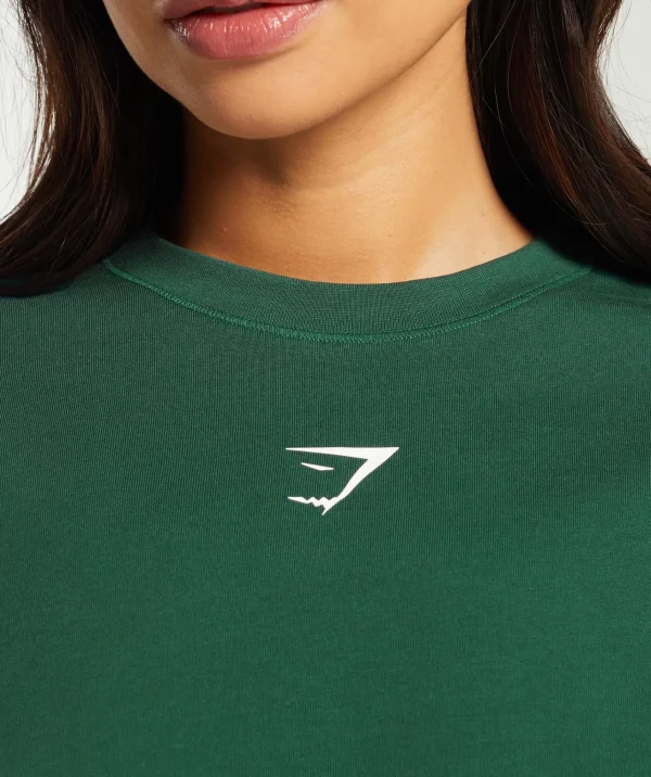 Sale Gymshark Fraction Long Sleeve T-Shirt ConditioningGreen