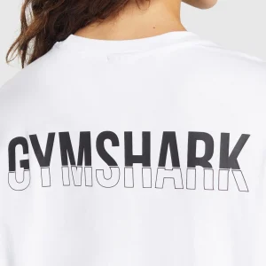 Best Gymshark Fraction Long Sleeve T-Shirt White