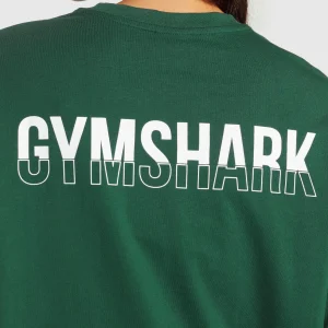 Sale Gymshark Fraction Long Sleeve T-Shirt ConditioningGreen