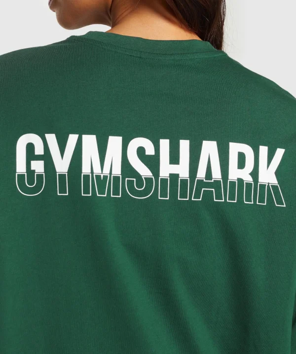 Sale Gymshark Fraction Long Sleeve T-Shirt ConditioningGreen