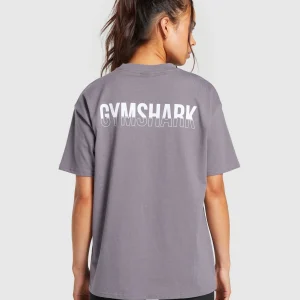 Sale Gymshark Fraction Oversized T-Shirt FogPurple