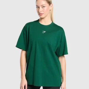 Discount Gymshark Fraction Oversized T-Shirt ConditioningGreen