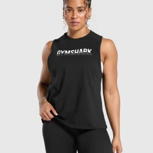 Discount Gymshark Fraction Tank Black/White