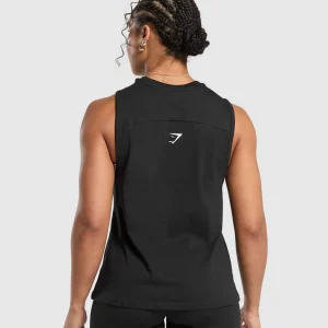 Discount Gymshark Fraction Tank Black/White