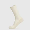 Discount Gymshark Frill Crew Single Sock CreamBeige/SoftWhite