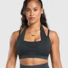 New Gymshark Gains Seamless Bralette Black