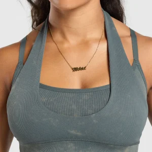 Discount Gymshark Gains Seamless Bralette SlateTeal