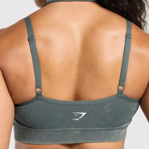 Discount Gymshark Gains Seamless Bralette SlateTeal