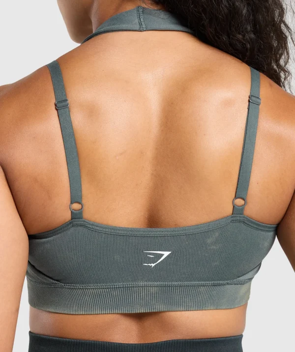 Discount Gymshark Gains Seamless Bralette SlateTeal