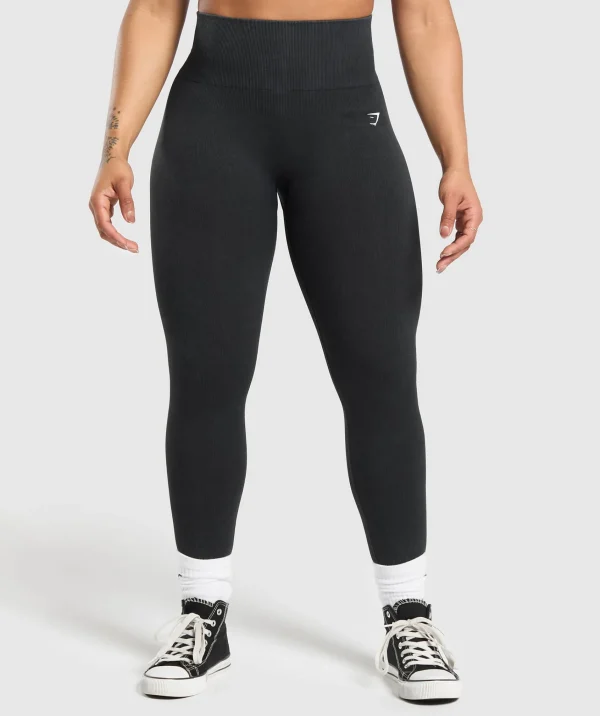 Discount Gymshark Gains Seamless Leggings Black