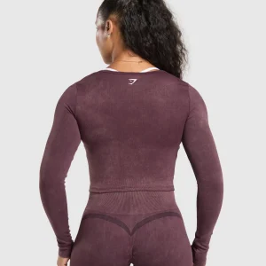 Online Gymshark Gains Seamless Zip Up DepthPurple