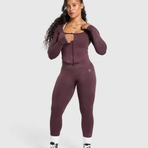 Online Gymshark Gains Seamless Zip Up DepthPurple