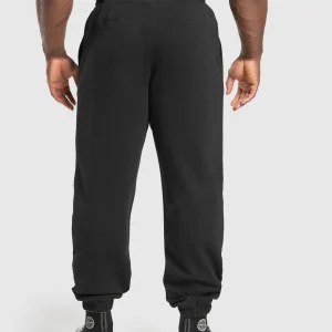 Sale Gymshark Global Lifting Oversized Essential Joggers Black/ConditioningRed