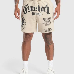 Sale Gymshark Global Lifting Shorts PebbleGrey