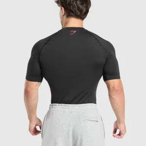 Fashion Gymshark Graphic Baselayer T-Shirt Black