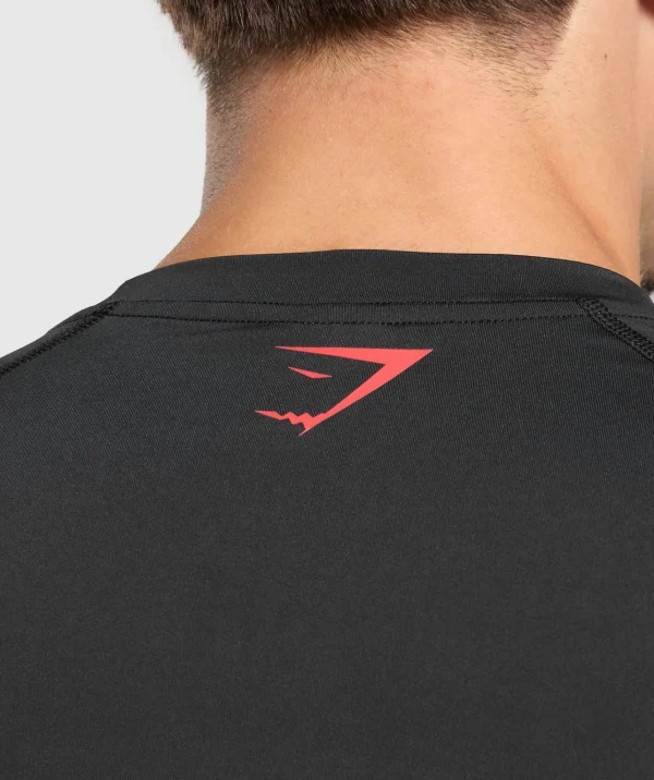 Fashion Gymshark Graphic Baselayer T-Shirt Black