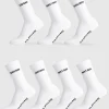 New Gymshark Graphic Crew Socks 7PK White