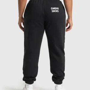 Clearance Gymshark Graphic Reaper Oversized Joggers Black