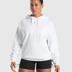 Sale Gymshark Graphic Reaper Oversized Hoodie White