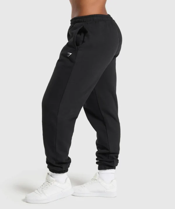 Clearance Gymshark Graphic Reaper Oversized Joggers Black