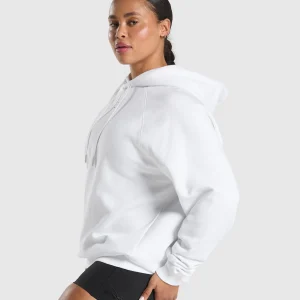 Sale Gymshark Graphic Reaper Oversized Hoodie White